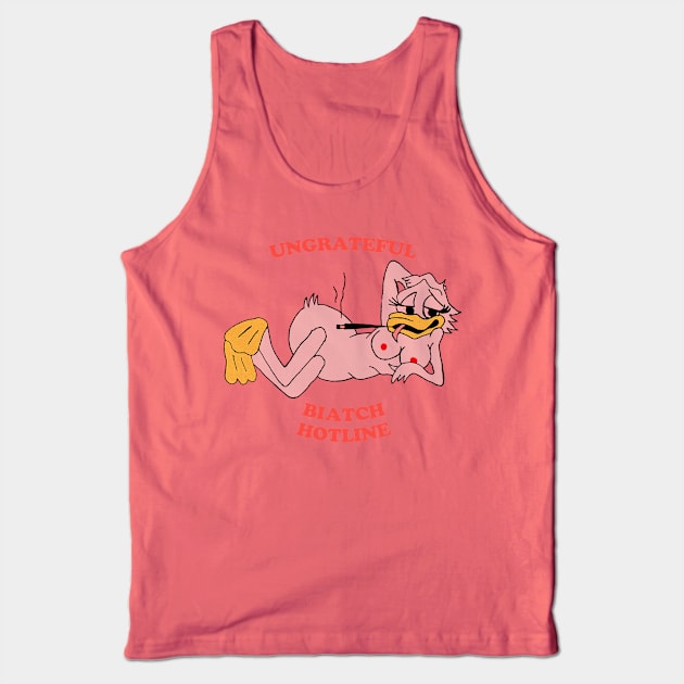 Ungrateful Biatch Hotline Tank Top by DankFutura